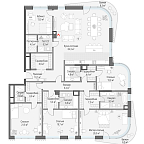Планировка Квартира с 4 спальнями 250.3 м2 в ЖК Дом Лаврушинский